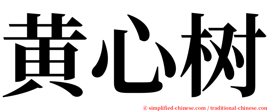 黄心树 serif font