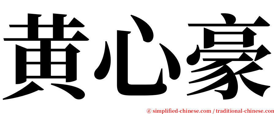 黄心豪 serif font