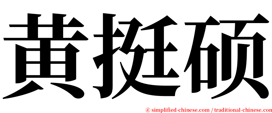 黄挺硕 serif font