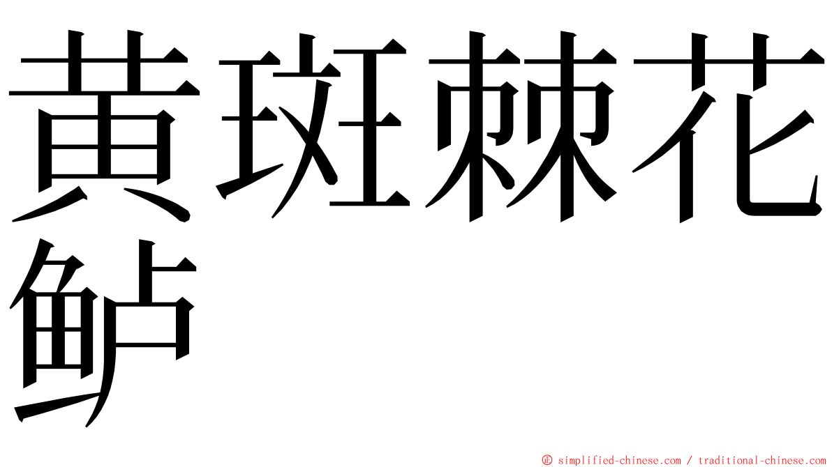 黄斑棘花鲈 ming font