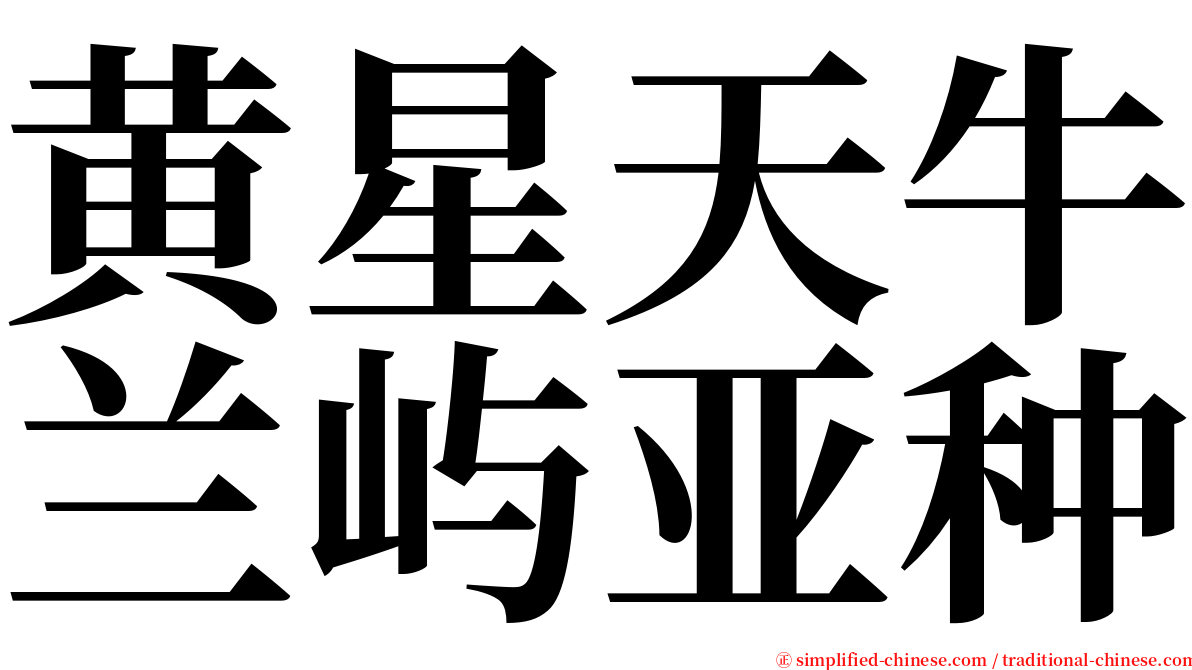 黄星天牛兰屿亚种 serif font