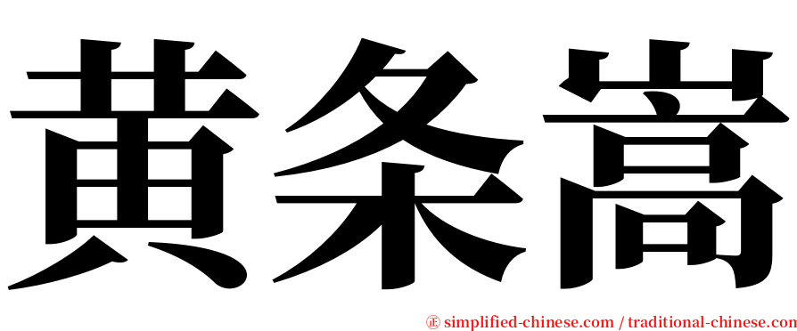 黄条嵩 serif font