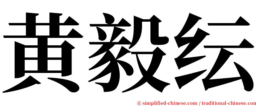 黄毅纭 serif font