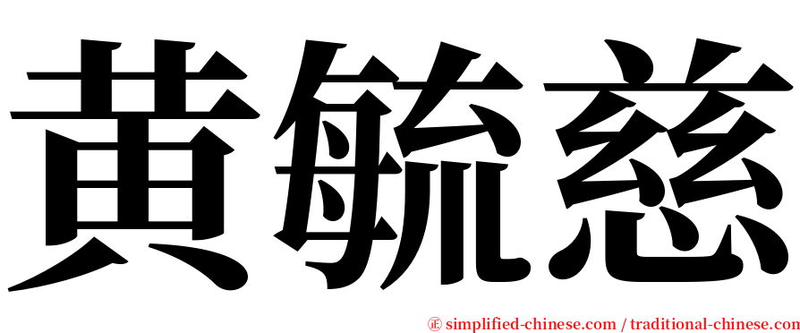 黄毓慈 serif font