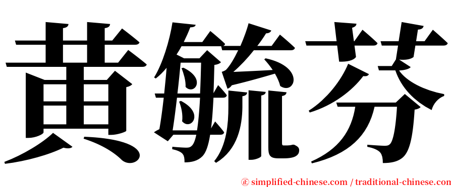 黄毓芬 serif font