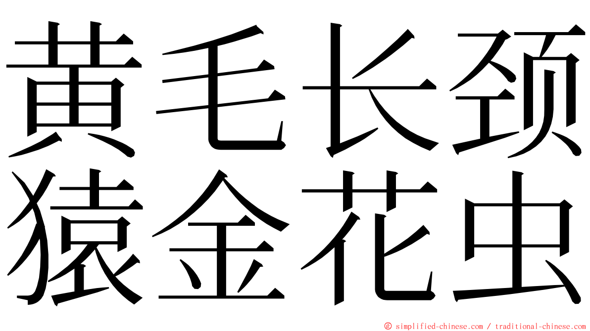 黄毛长颈猿金花虫 ming font