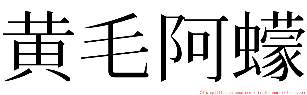 黄毛阿蠓 ming font