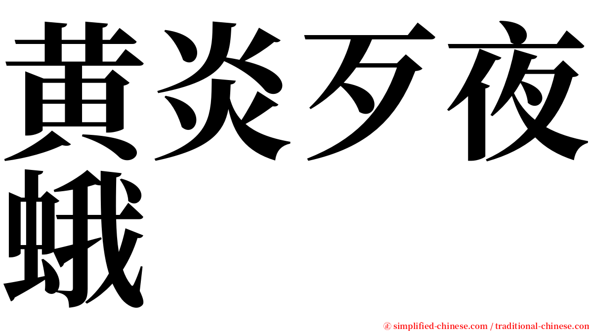 黄炎歹夜蛾 serif font