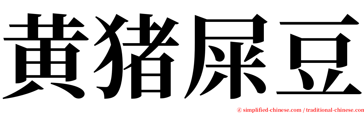 黄猪屎豆 serif font