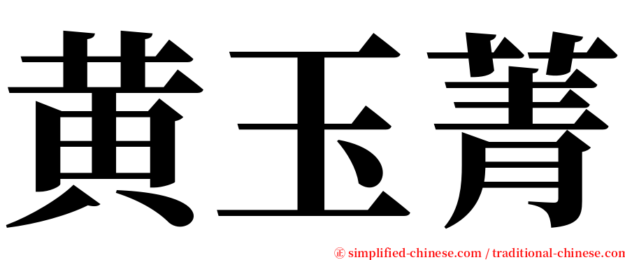 黄玉菁 serif font