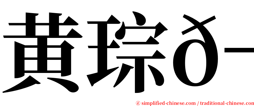 黄琮𬀩 serif font