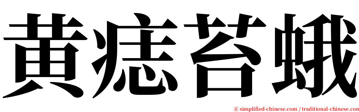 黄痣苔蛾 serif font