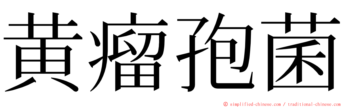 黄瘤孢菌 ming font