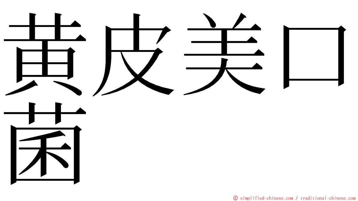黄皮美口菌 ming font