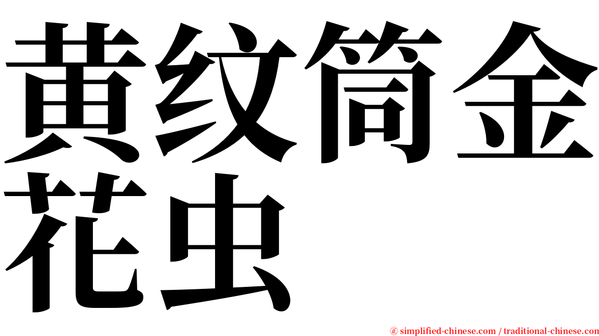 黄纹筒金花虫 serif font