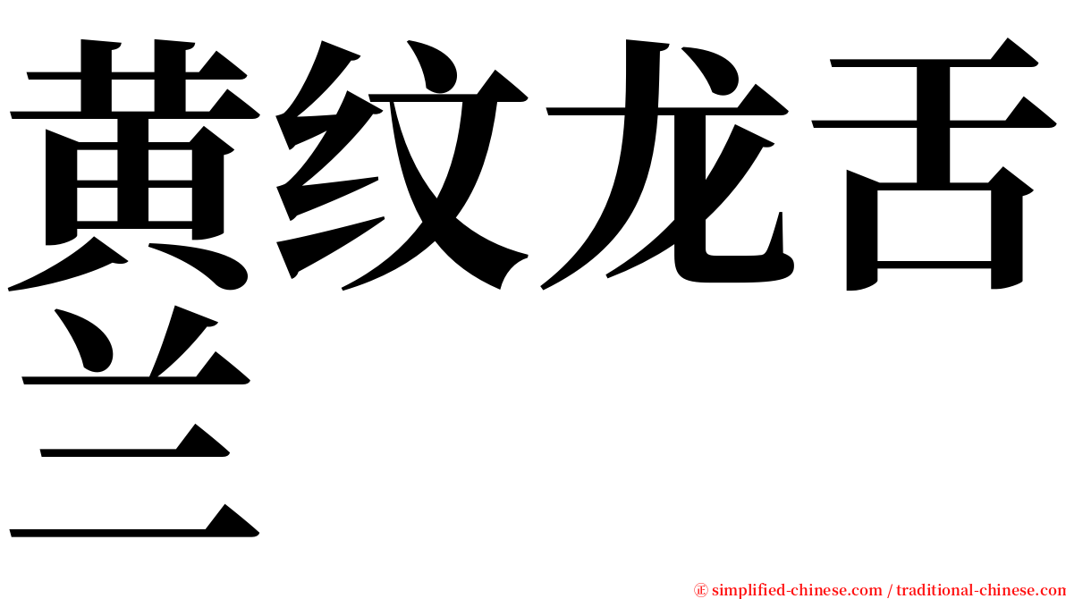 黄纹龙舌兰 serif font