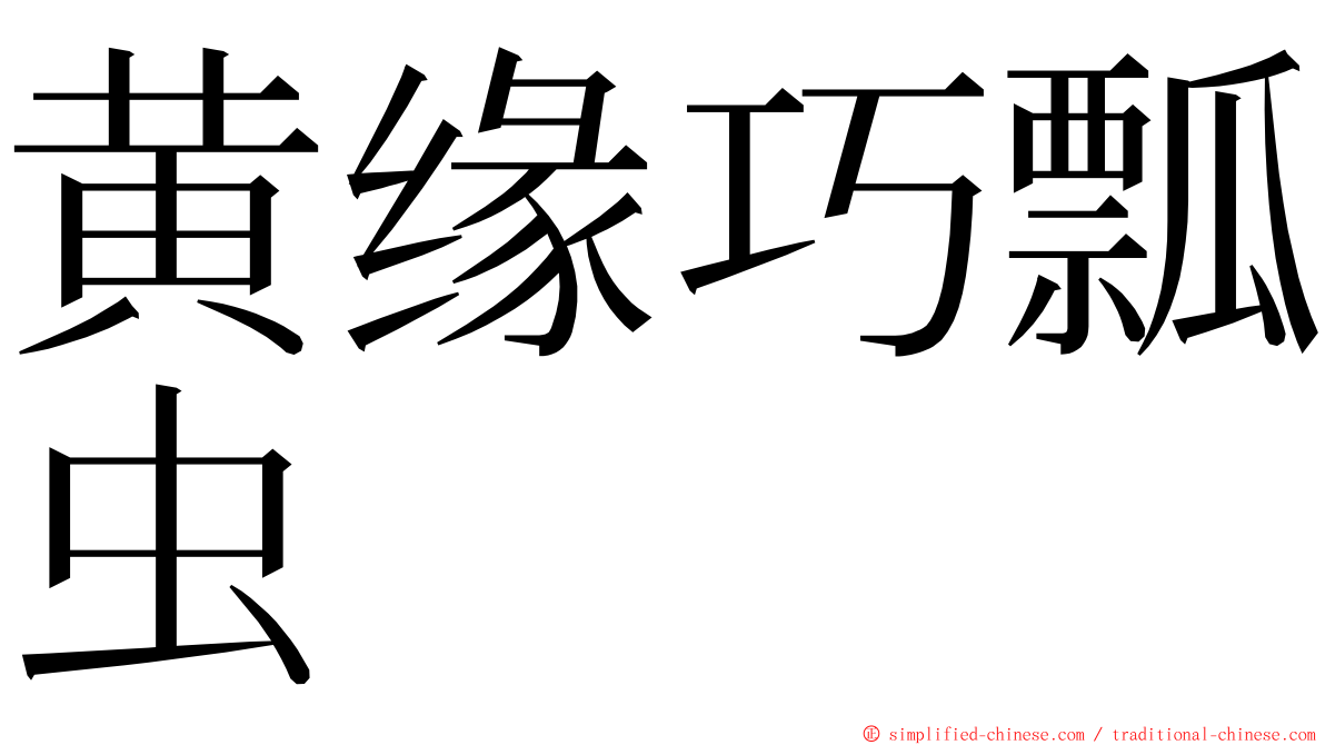 黄缘巧瓢虫 ming font