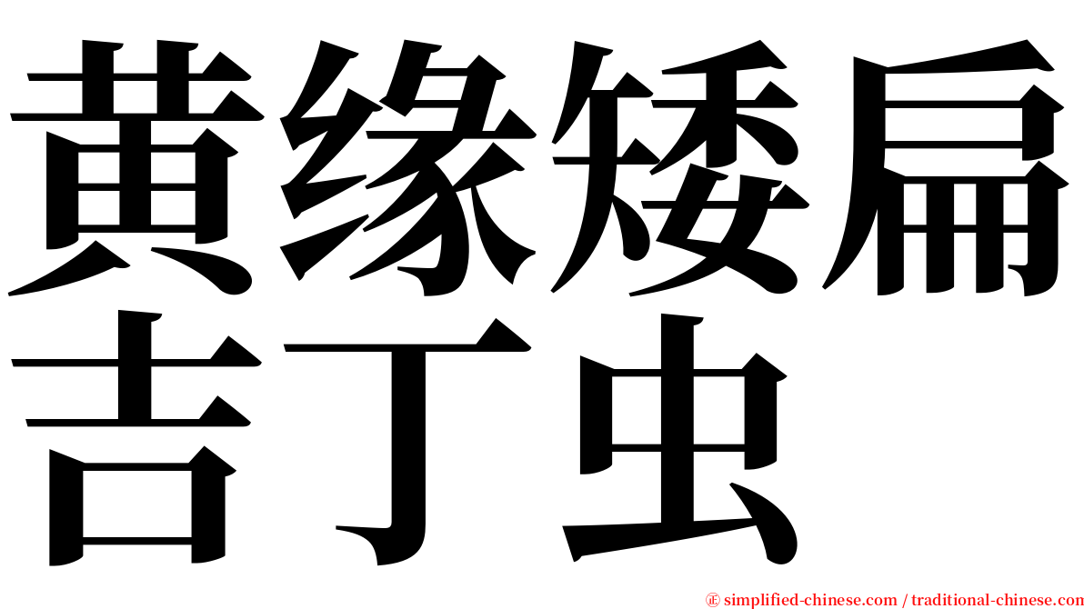 黄缘矮扁吉丁虫 serif font