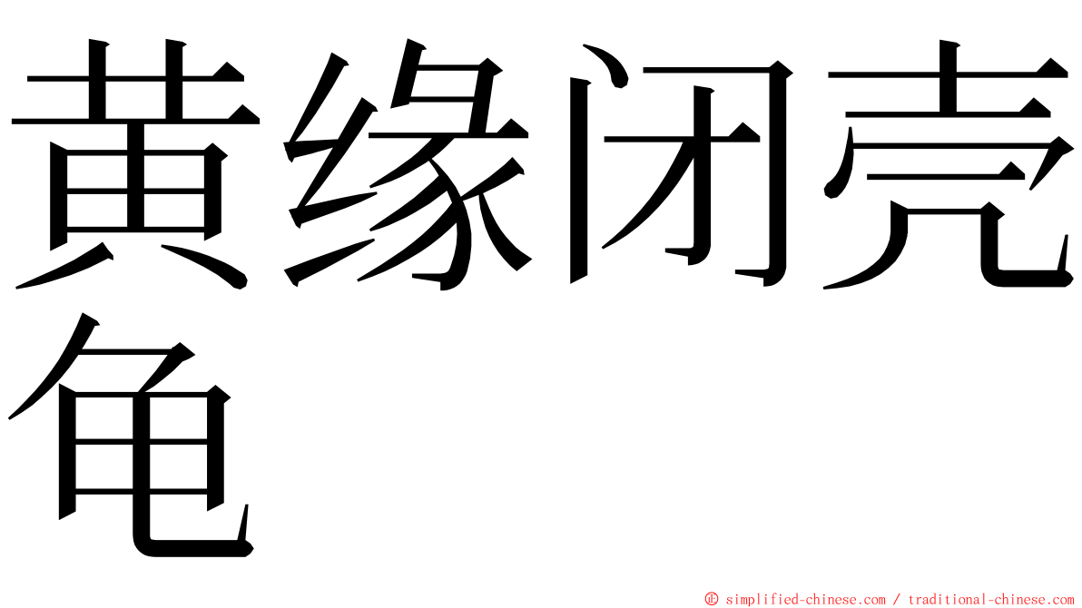 黄缘闭壳龟 ming font