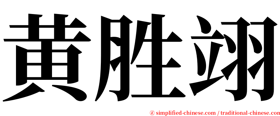 黄胜翊 serif font