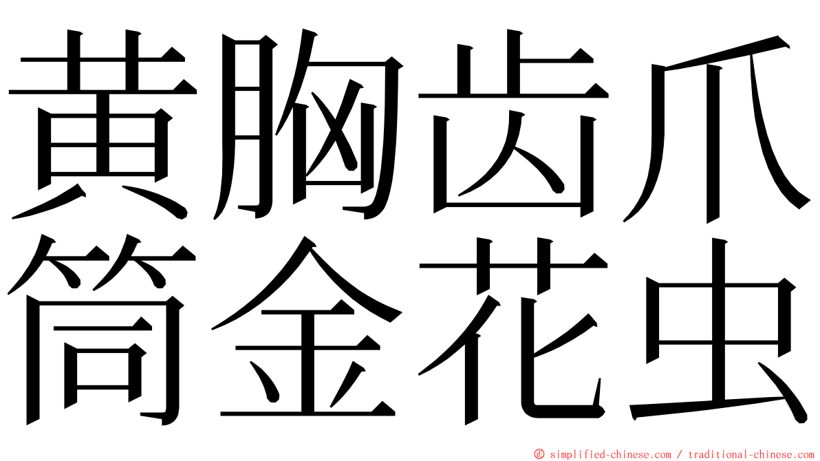 黄胸齿爪筒金花虫 ming font