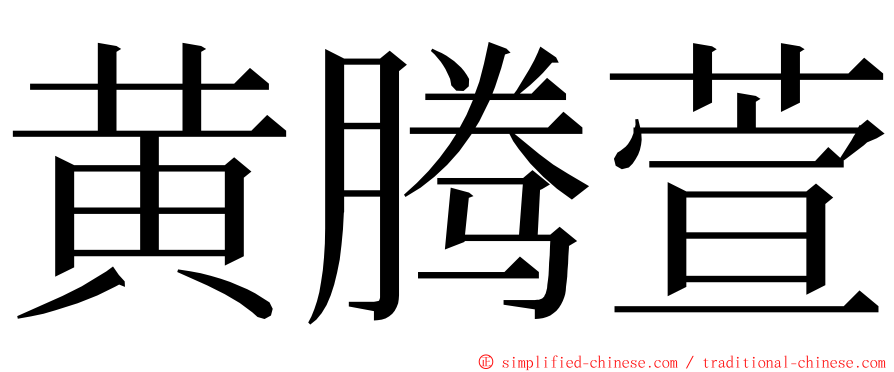 黄腾萱 ming font