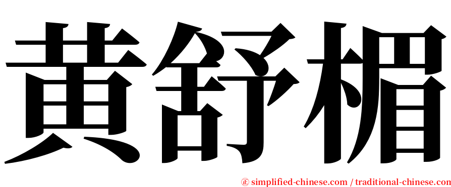 黄舒楣 serif font