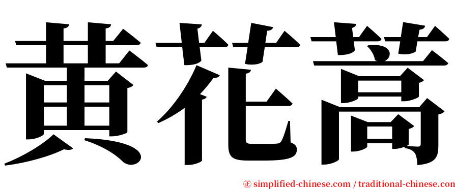 黄花蒿 serif font