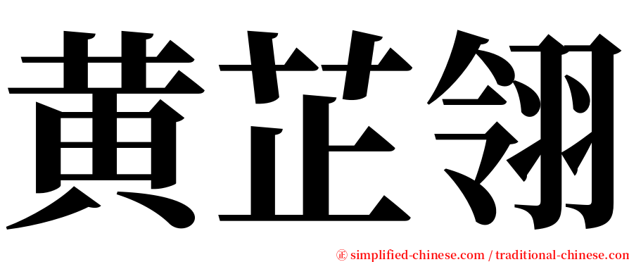 黄芷翎 serif font