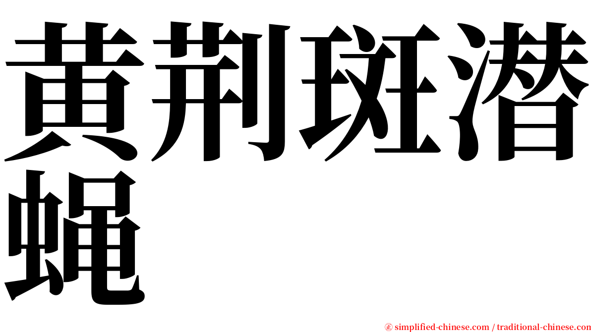 黄荆斑潜蝇 serif font