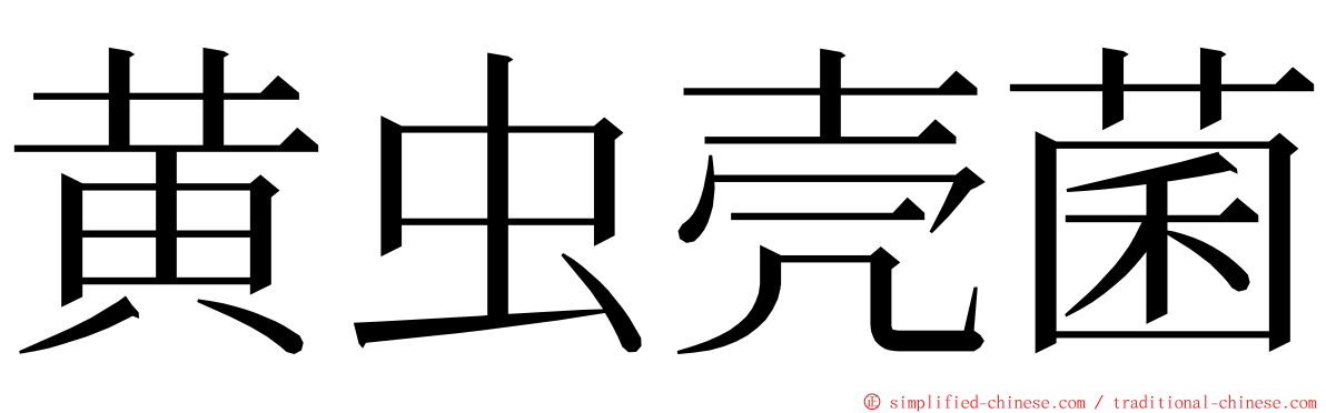 黄虫壳菌 ming font