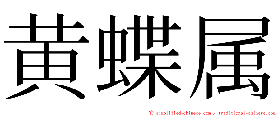 黄蝶属 ming font