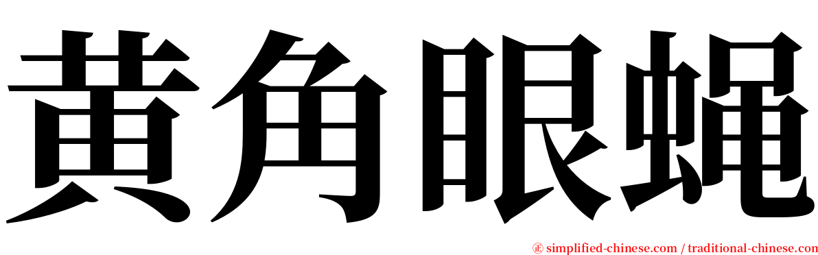 黄角眼蝇 serif font