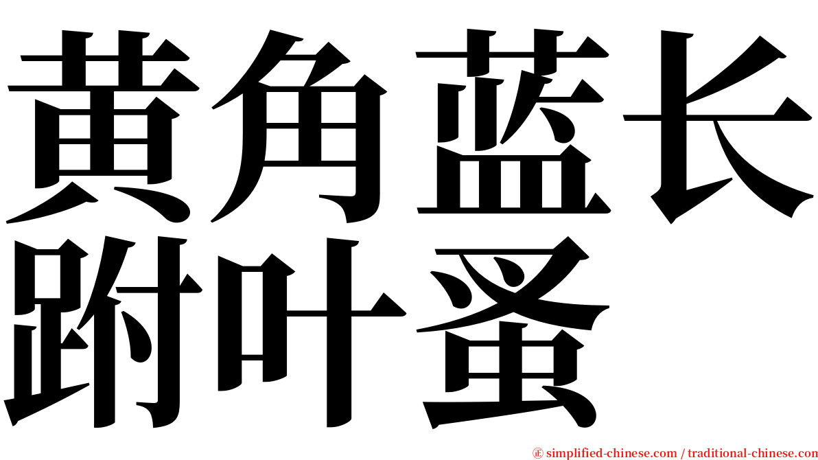 黄角蓝长跗叶蚤 serif font