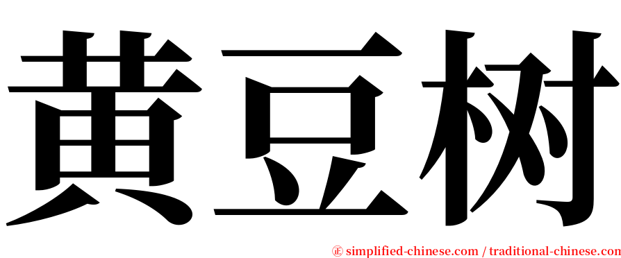 黄豆树 serif font