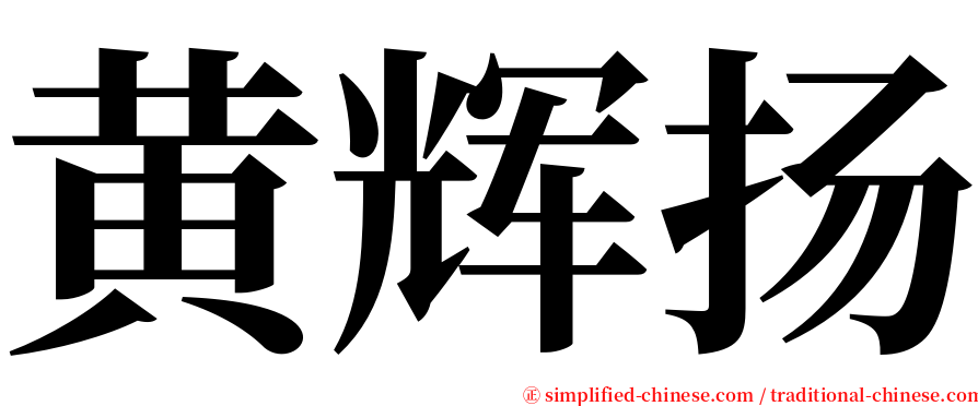 黄辉扬 serif font