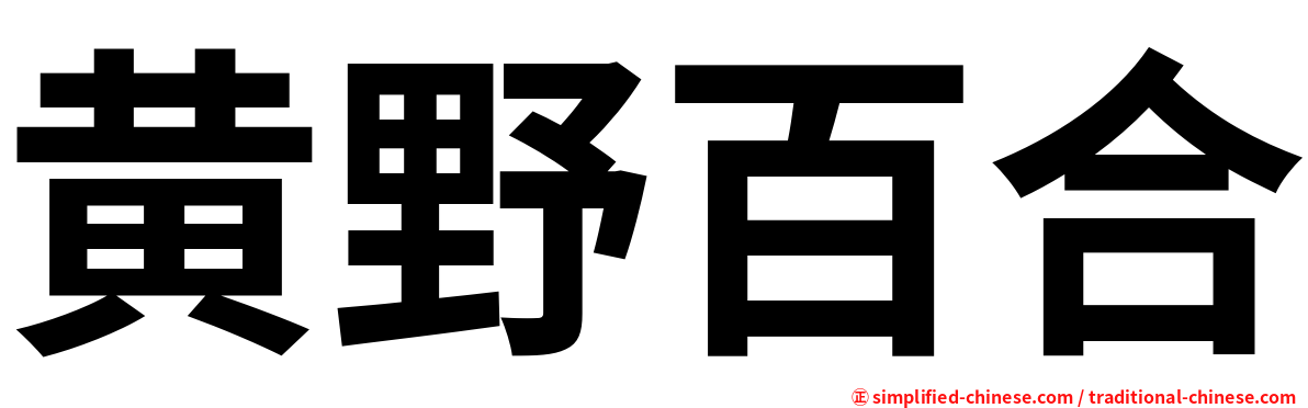 黄野百合