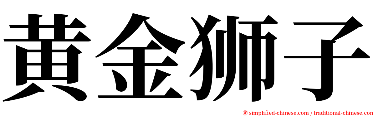 黄金狮子 serif font