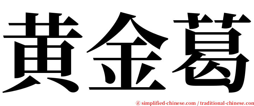 黄金葛 serif font