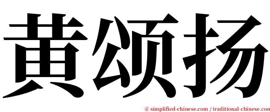 黄颂扬 serif font