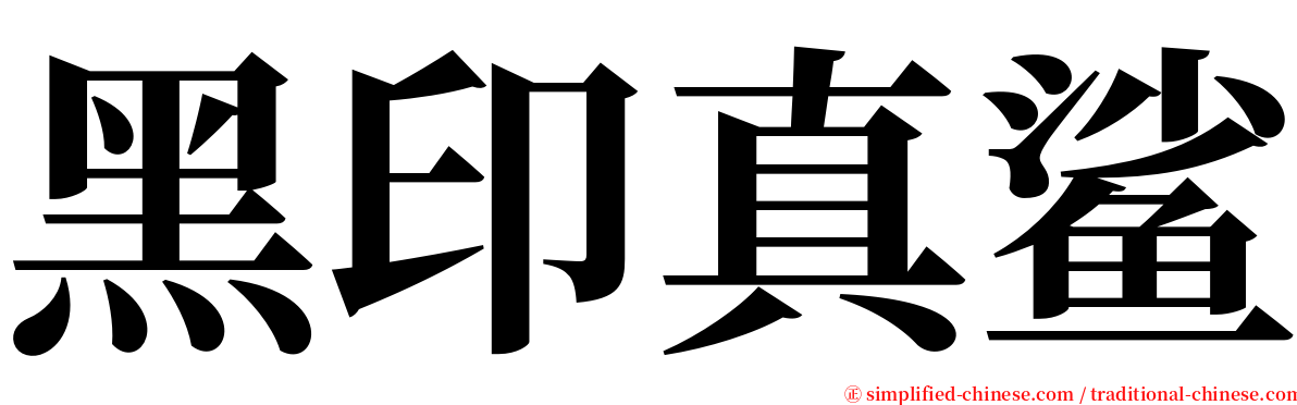 黑印真鲨 serif font