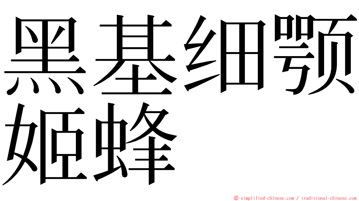 黑基细颚姬蜂 ming font