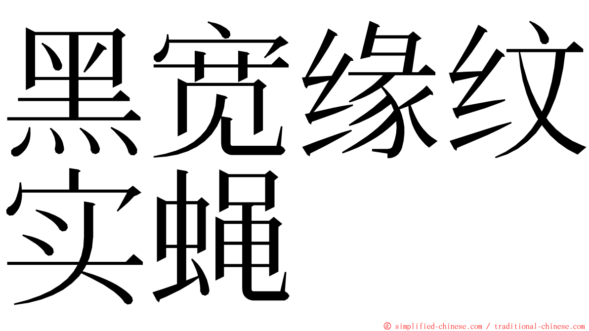 黑宽缘纹实蝇 ming font