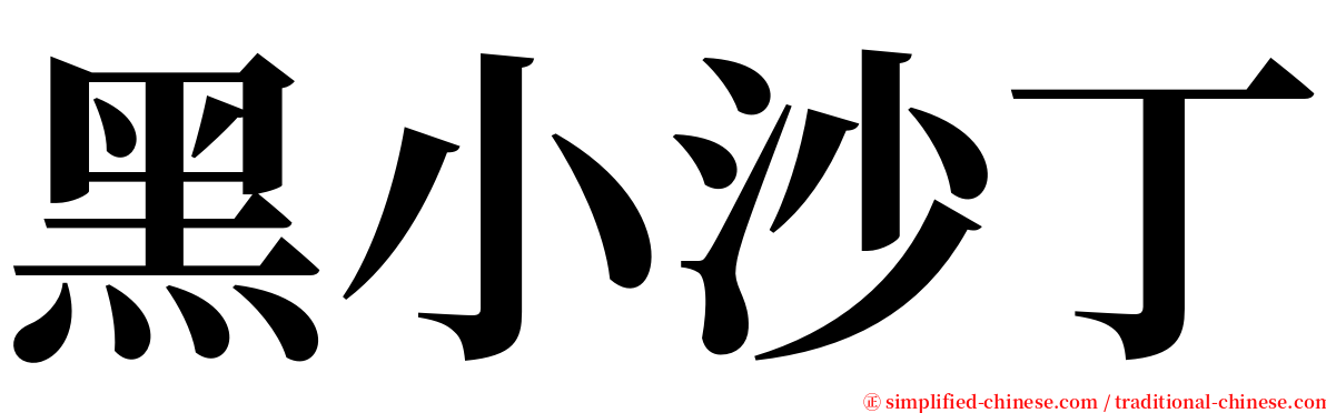 黑小沙丁 serif font