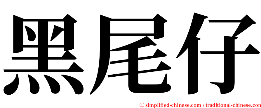 黑尾仔 serif font