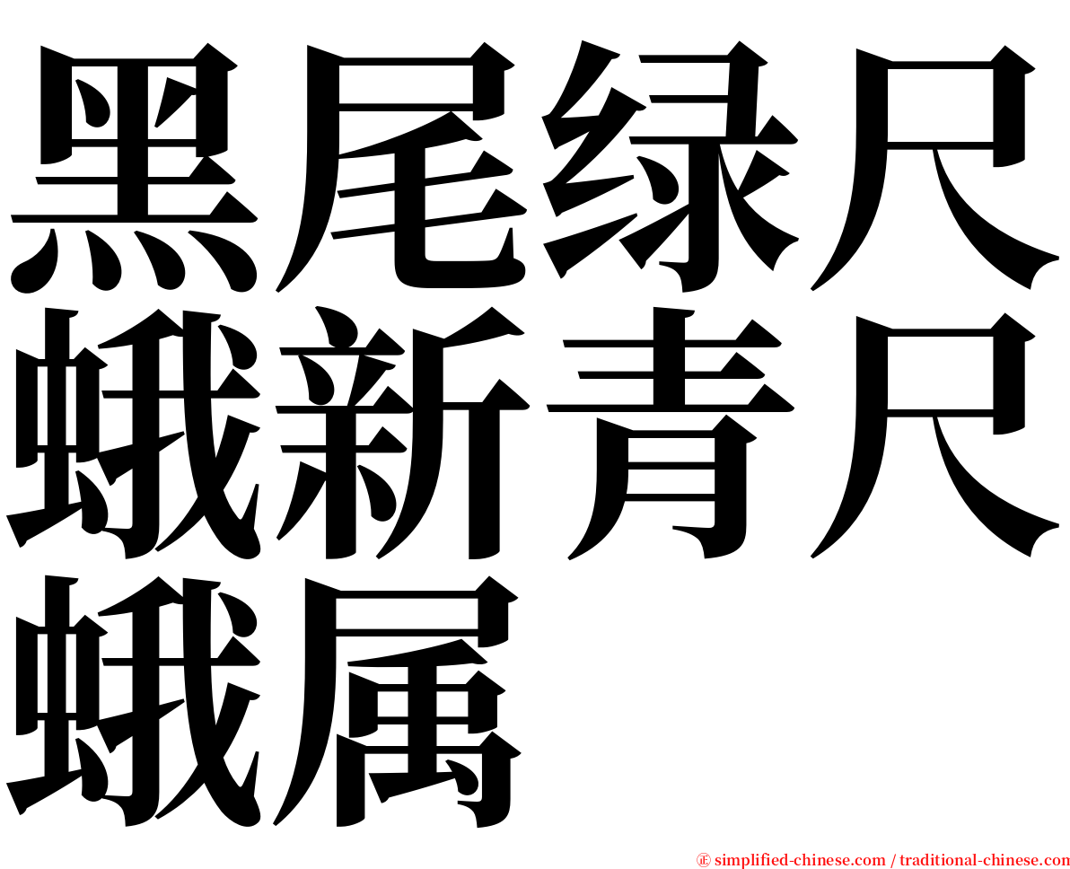 黑尾绿尺蛾新青尺蛾属 serif font