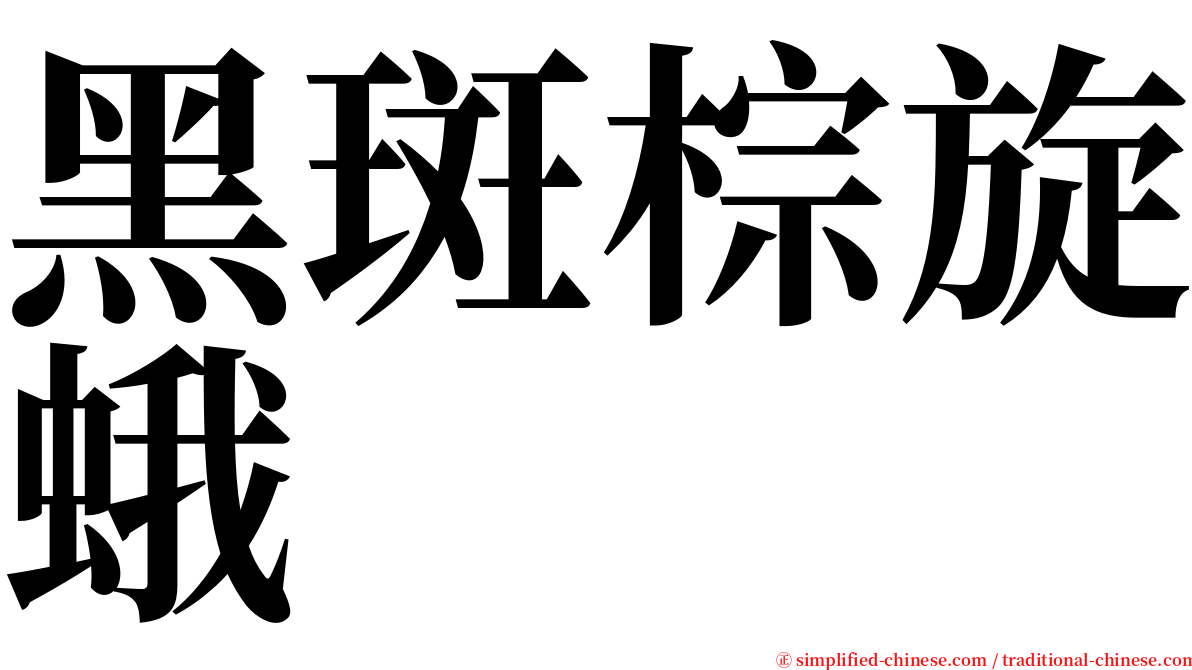 黑斑棕旋蛾 serif font