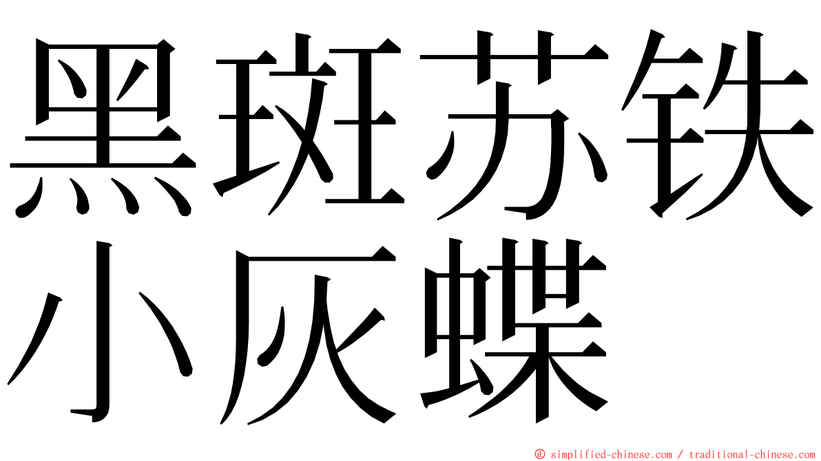 黑斑苏铁小灰蝶 ming font