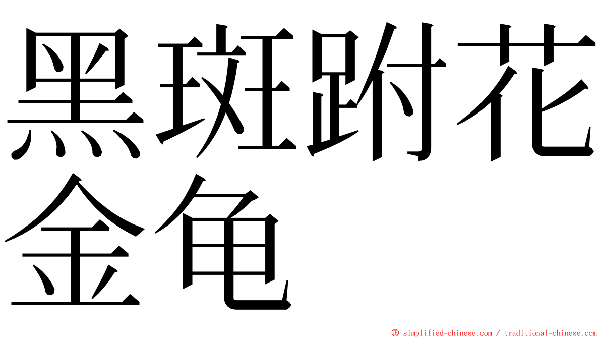 黑斑跗花金龟 ming font