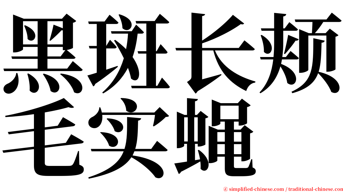 黑斑长颊毛实蝇 serif font